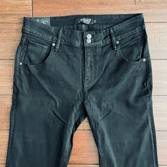 Hudson Midrise Straight Jean Pitch Black Size 32 US 12 - Picture 5 of 13